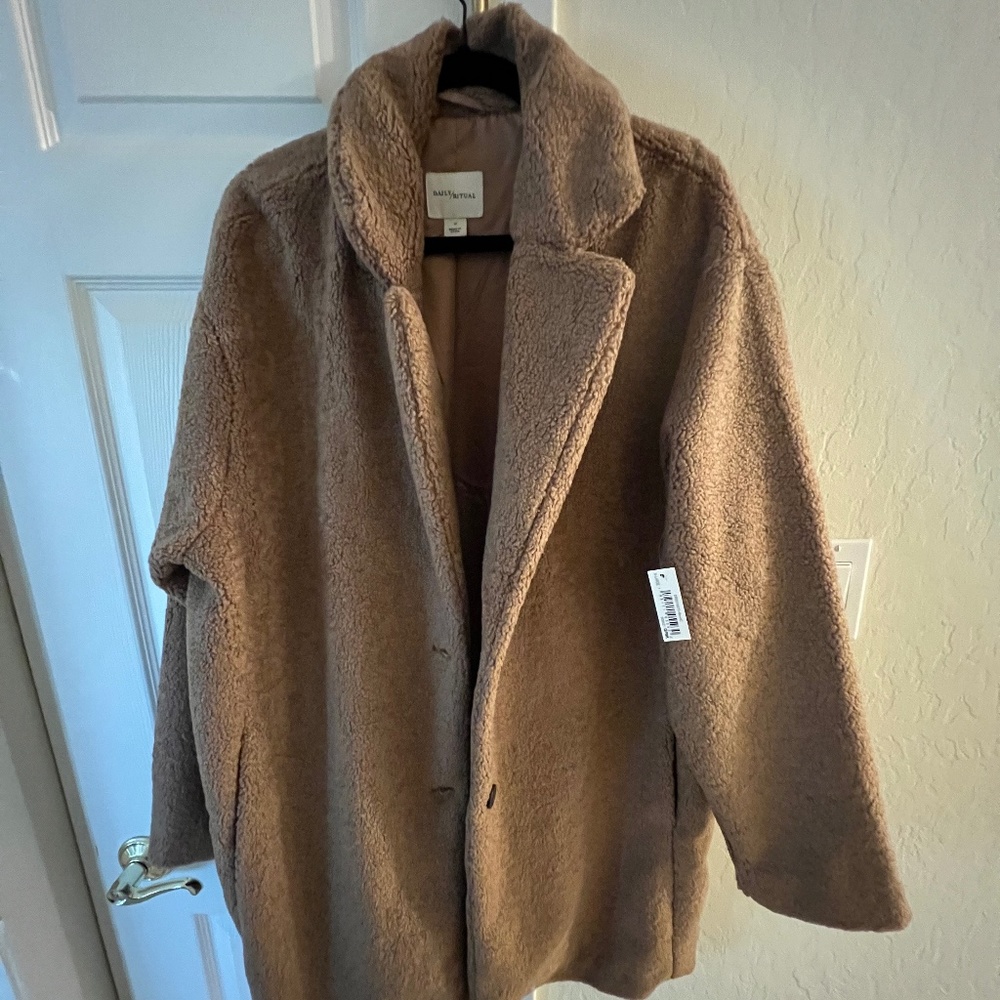 Daily Ritual Fleece Lapel Jacket